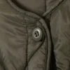 Oversized Quilted Liner Jacket – Dark Khaki Green Oversized Quilted Liner Jacket – Dark Khaki Green