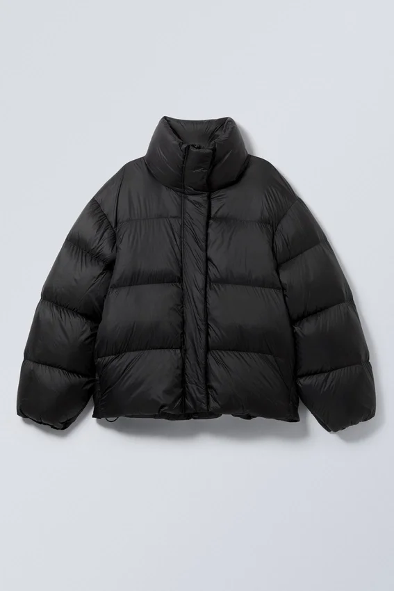 Oversized Recycled Down Puffer Jacket – Black Oversized Recycled Down Puffer Jacket – Black