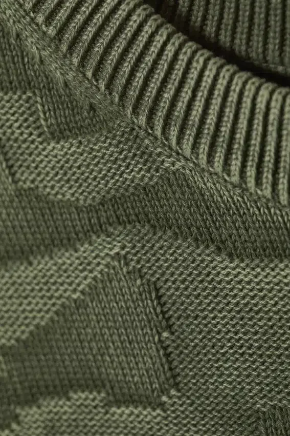 Oversized Ribbed Sweater – Structured Dark Green Oversized Ribbed Sweater – Structured Dark Green