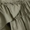 Oversized Ruffled Mini Shirt Dress – Khaki Green Oversized Ruffled Mini Shirt Dress – Khaki Green