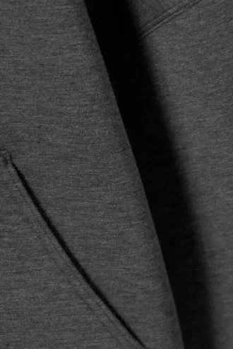 Oversized Scuba Hoodie – Dark Grey Melange