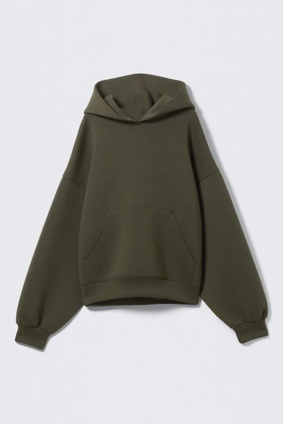 Oversized Scuba Hoodie – Dark Khaki Green Oversized Scuba Hoodie – Dark Khaki Green