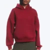 Oversized Scuba Hoodie – Dark Red Oversized Scuba Hoodie – Dark Red