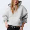 Oversized Scuba Hoodie – Grey Melange Oversized Scuba Hoodie – Grey Melange