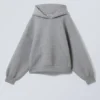 Oversized Scuba Hoodie – Grey Melange Oversized Scuba Hoodie – Grey Melange