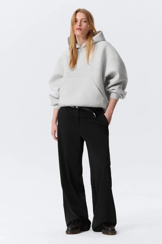 Oversized Scuba Hoodie – Grey Melange Oversized Scuba Hoodie – Grey Melange