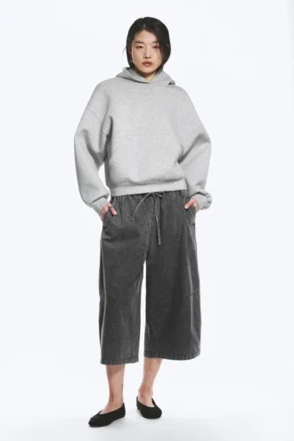 Oversized Scuba Hoodie – Light Grey