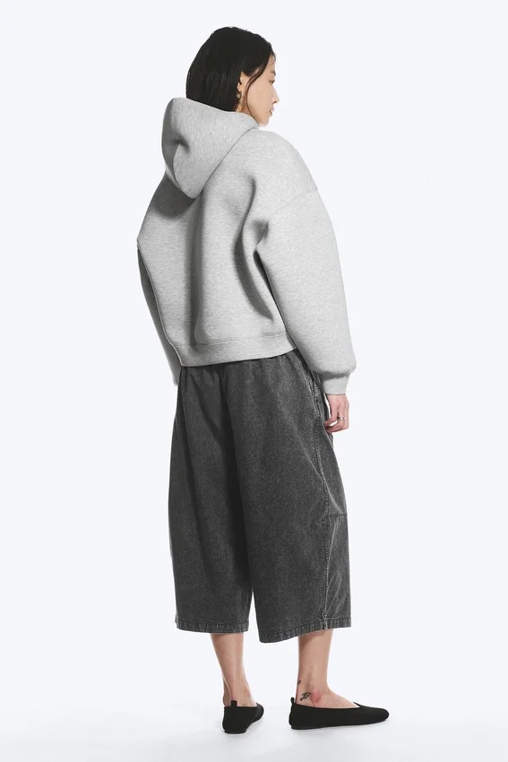 Oversized Scuba Hoodie – Light Grey Oversized Scuba Hoodie – Light Grey
