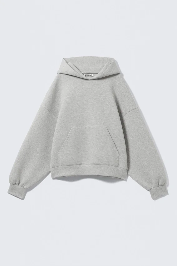 Oversized Scuba Hoodie – Light Grey Oversized Scuba Hoodie – Light Grey