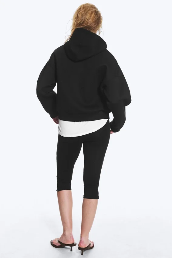 Oversized Scuba Zip-Hoodie – Black Oversized Scuba Zip-Hoodie – Black