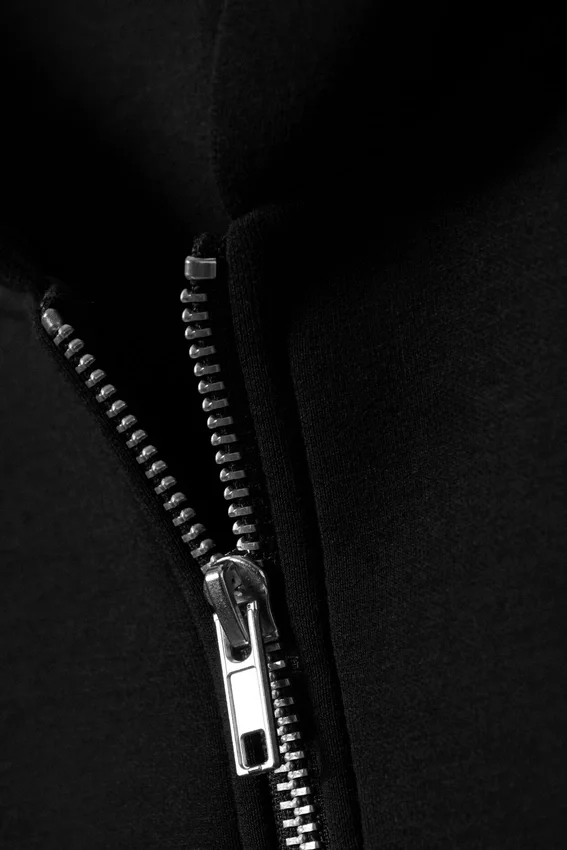 Oversized Scuba Zip-Hoodie – Black Oversized Scuba Zip-Hoodie – Black