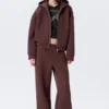 Oversized Scuba Zip-Hoodie – Burgundy Oversized Scuba Zip-Hoodie – Burgundy