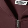 Oversized Scuba Zip-Hoodie – Burgundy Oversized Scuba Zip-Hoodie – Burgundy