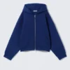 Oversized Scuba Zip-Hoodie – Cobalt Blue Oversized Scuba Zip-Hoodie – Cobalt Blue
