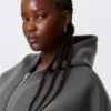 Oversized Scuba Zip-Hoodie – Dark Grey Oversized Scuba Zip-Hoodie – Dark Grey