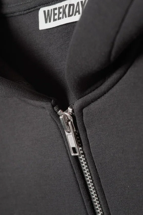 Oversized Scuba Zip-Hoodie – Dark Grey Oversized Scuba Zip-Hoodie – Dark Grey