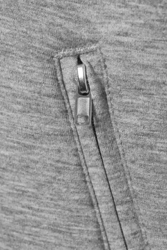 Oversized Scuba Zip Jacket – Grey Melange