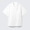 Oversized Short-Sleeved Cotton Poplin Shirt – White Oversized Short-Sleeved Cotton Poplin Shirt – White