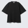 Oversized Short-Sleeved Cotton T-Shirt – Black Oversized Short-Sleeved Cotton T-Shirt – Black