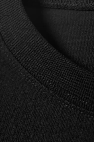 Oversized Short-Sleeved Cotton T-Shirt – Black