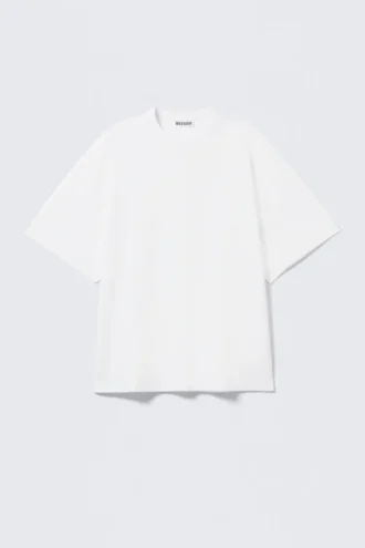 Oversized Short-Sleeved Cotton T-Shirt – White