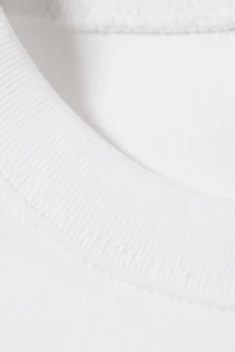 Oversized Short-Sleeved Cotton T-Shirt – White