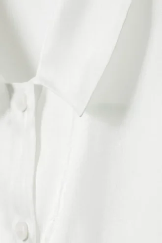 Oversized Short-Sleeved Organza Shirt – Mint