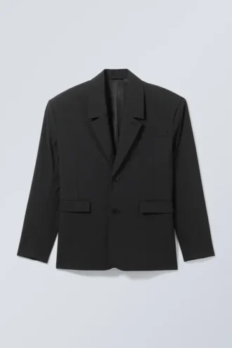 Oversized Single Breasted Blazer – Black Oversized Single Breasted Blazer – Black