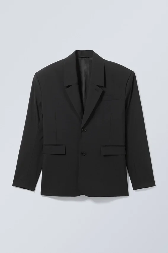 Oversized Single Breasted Blazer – Black Oversized Single Breasted Blazer – Black