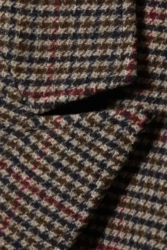 Oversized Single-Breasted Wool Blend Coat – Beige Multi Check Oversized Single-Breasted Wool Blend Coat – Beige Multi Check