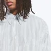 Oversized Striped Button-Down Shirt – White – Blue Stripes Oversized Striped Button-Down Shirt – White – Blue Stripes