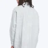 Oversized Striped Button-Down Shirt – White – Blue Stripes Oversized Striped Button-Down Shirt – White – Blue Stripes