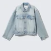 Oversized Structured Denim Jacket – Pegasus Blue – Light Blue