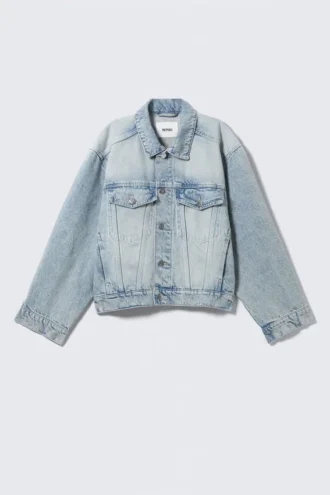 Oversized Structured Denim Jacket – Pegasus Blue – Light Blue