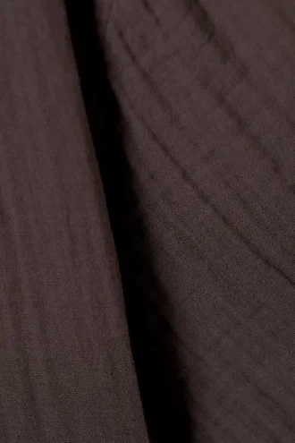 Oversized Structured Short Sleeve Shirt – Dark Brown Oversized Structured Short Sleeve Shirt – Dark Brown