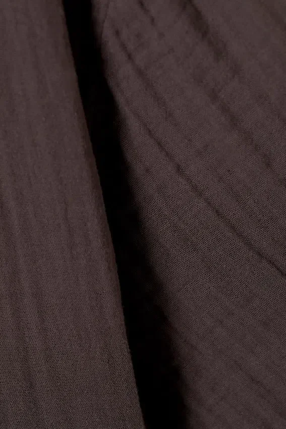 Oversized Structured Short Sleeve Shirt – Dark Brown Oversized Structured Short Sleeve Shirt – Dark Brown