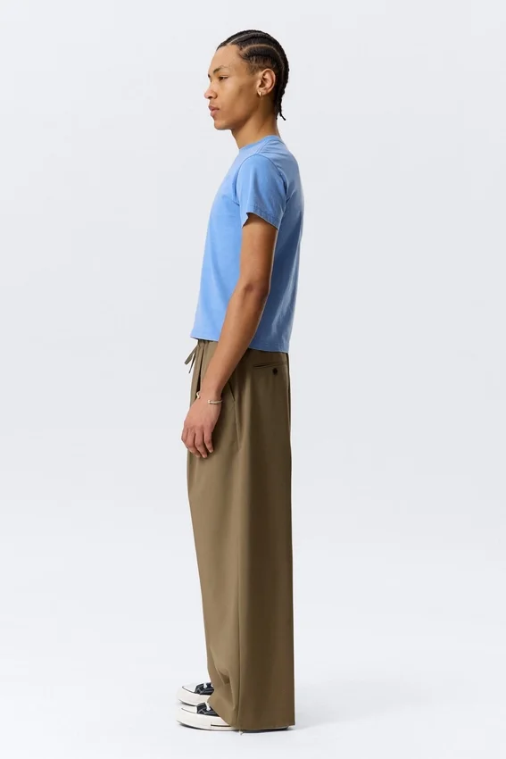 Oversized Suit Trousers – Beige Oversized Suit Trousers – Beige