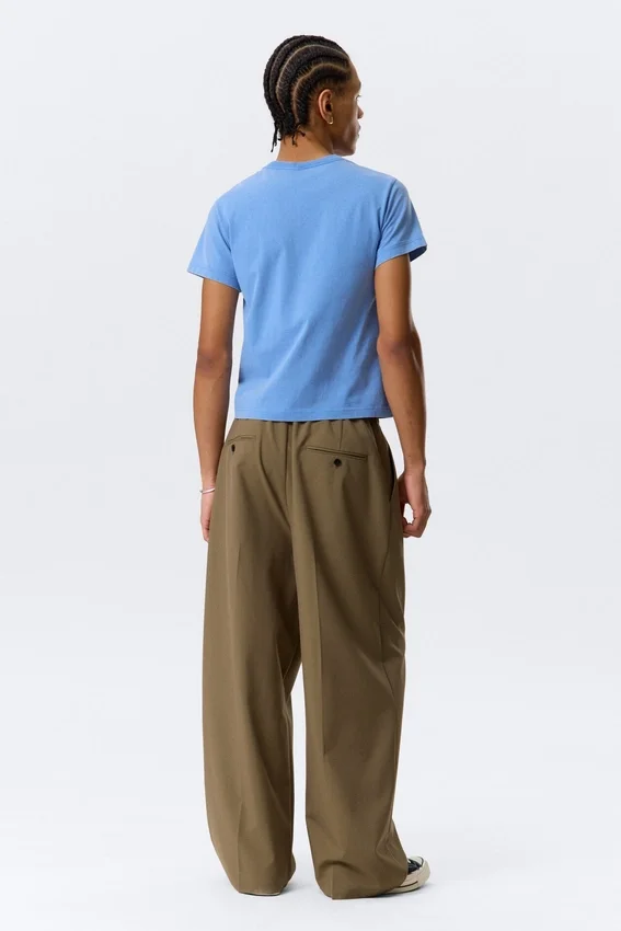 Oversized Suit Trousers – Beige Oversized Suit Trousers – Beige