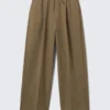 Oversized Suit Trousers – Beige Oversized Suit Trousers – Beige