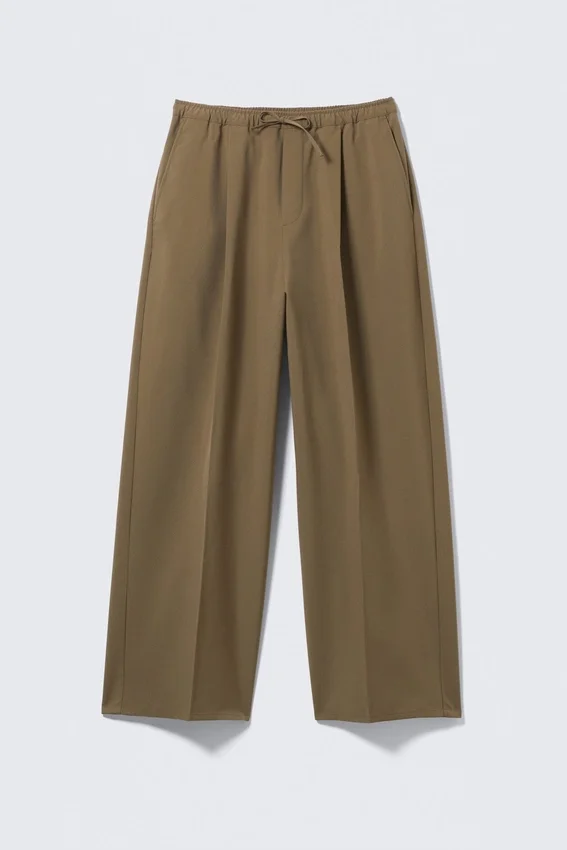 Oversized Suit Trousers – Beige Oversized Suit Trousers – Beige