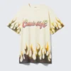 Oversized Throw-On T-Shirt – Light Yellow – Cosmic Blaze