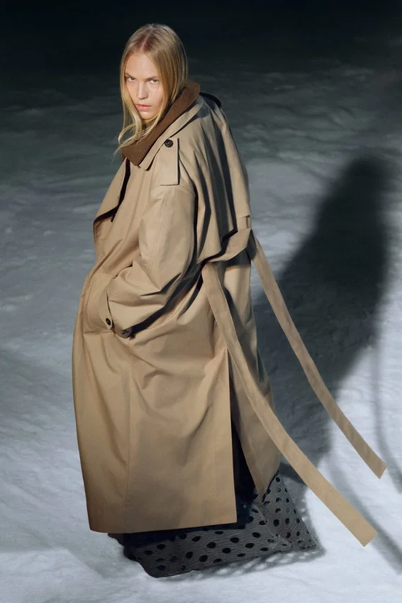 Oversized Trench Coat with Detachable Lining – Beige Oversized Trench Coat with Detachable Lining – Beige