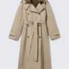 Oversized Trench Coat with Detachable Lining – Beige Oversized Trench Coat with Detachable Lining – Beige