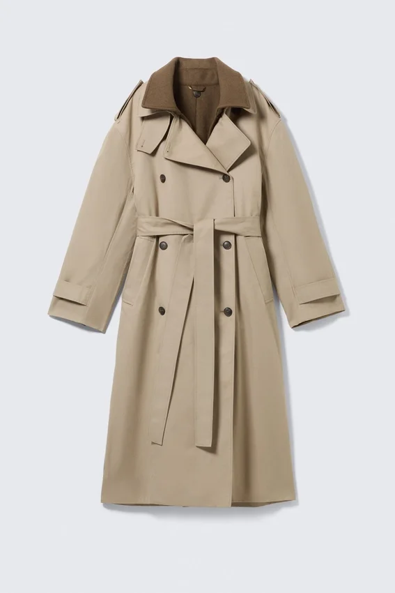 Oversized Trench Coat with Detachable Lining – Beige Oversized Trench Coat with Detachable Lining – Beige