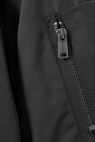 Oversized Twill Bomber Jacket – Dark Grey