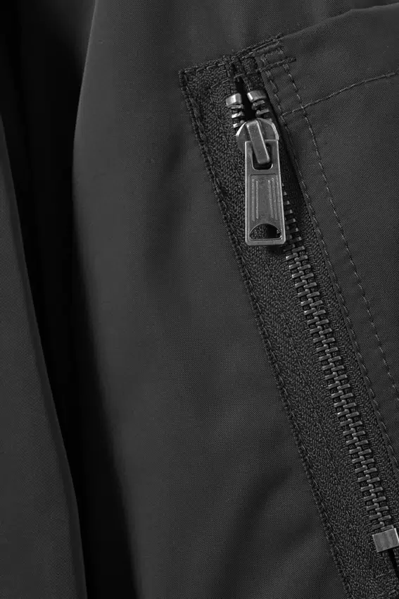 Oversized Twill Bomber Jacket – Dark Grey Oversized Twill Bomber Jacket – Dark Grey
