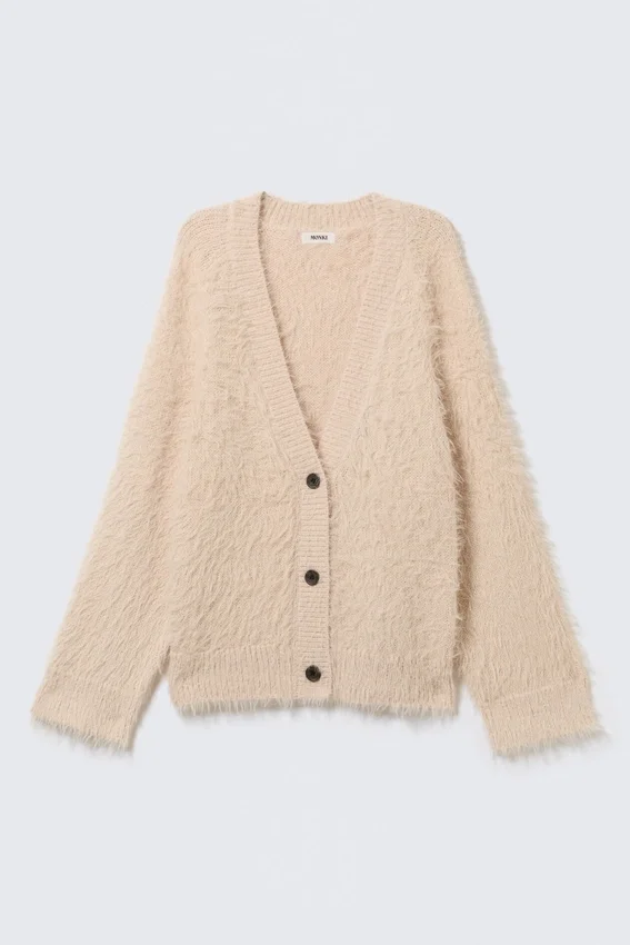 Oversized V-Neck Cardigan – Beige Oversized V-Neck Cardigan – Beige