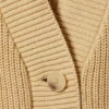 Oversized V-Neck Cotton Knit Cardigan – Beige Oversized V-Neck Cotton Knit Cardigan – Beige