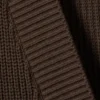 Oversized V-Neck Cotton Knit Cardigan – Dark Brown Oversized V-Neck Cotton Knit Cardigan – Dark Brown