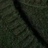 Oversized V-Neck Wool Blend Sweater – Dark Green Oversized V-Neck Wool Blend Sweater – Dark Green